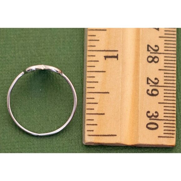 Vintage Victorian Silver Tone Heart Ring Size 7 3/4 by Avon K1 - Picture 3 of 3